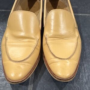 Everlane Cream Leather Slip-On Loafers